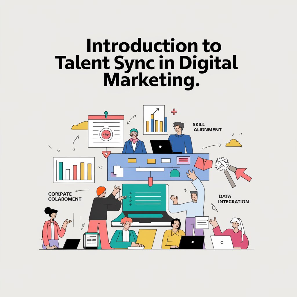 An introduction to Talent Sync in Digital Marketing showcasing skill alignment, corporate collaboration, and data integration.