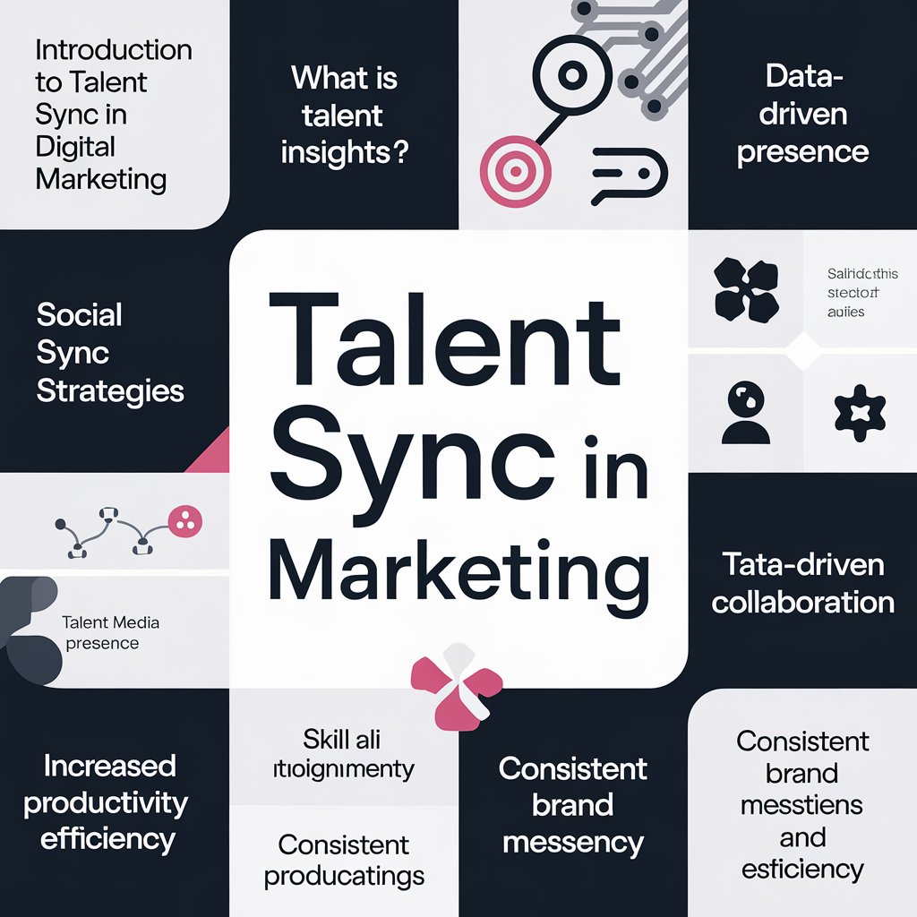 An infographic emphasizing Talent Sync in digital marketing strategies and collaboration